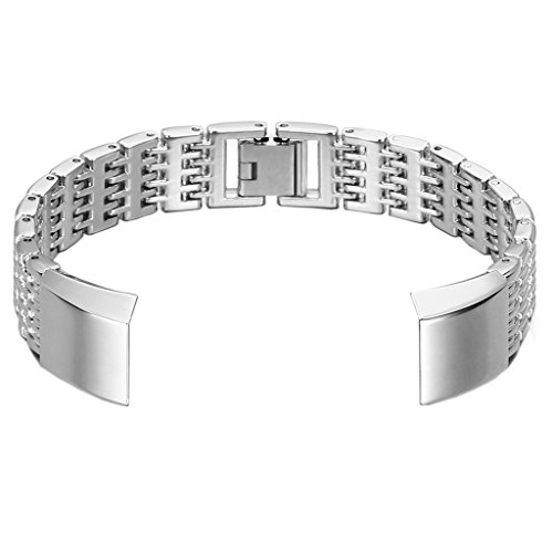 bayite Metal Bands for Fitbit Alta, 5.5 - 7.8 Inch Style D - Silver