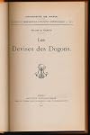 Les Devises des Dogons. (Travaux et memoires de l'Institut d'Ethnologie-XLI)