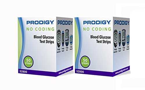 Prodigy No Coding Blood Glucose Test Strips, 100ct
