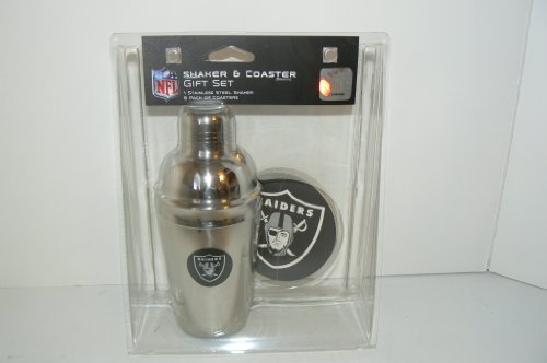 

Oakland Raiders NFL Stainless Steel Cocktail Shaker and Coaster Gift Set