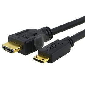 3 FT Gold Plated 1.3b Type C Mini HDMI Male to HDMI Male Cable for Canon PowerShot SD1400 IS / Digital IXUS 130 IS / Digital IXY 400F