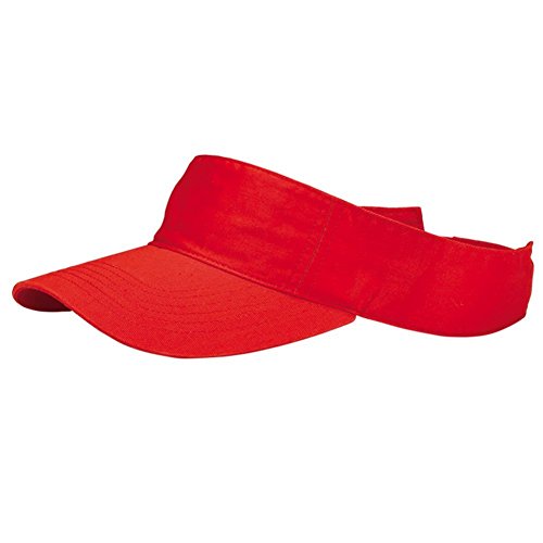 MG Men's Pro-Style Washed Cotton Twill Velcro Adjustable Sun Visor Hat