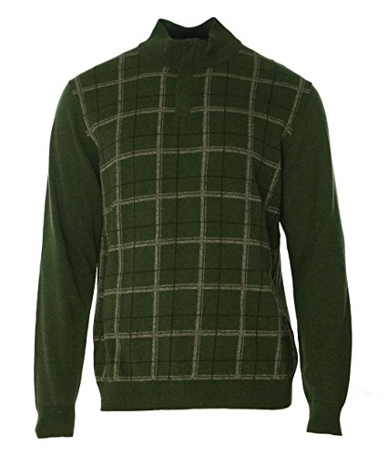 Tasso Elba Twist Mens 1/2 Zip Windowpane Sweater