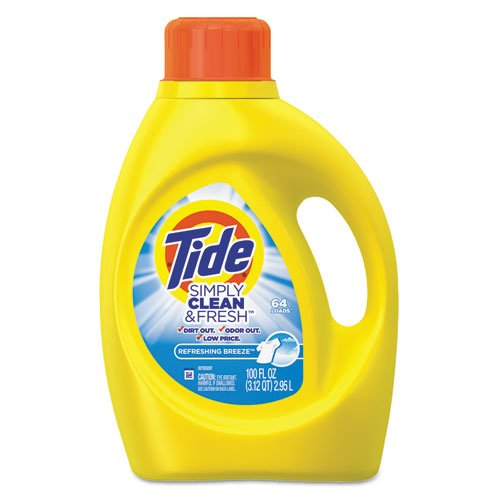 Tide Simply Clean & Fresh Liquid Laundry Detergent, Refreshing Breeze, 100 oz Bottle