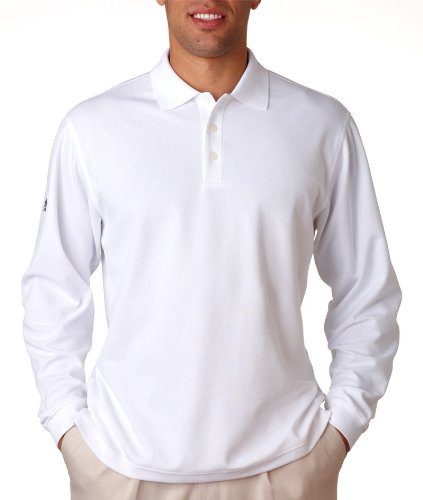 Adidas ClimaLite Piqu� Long-Sleeve Polo