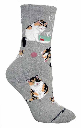 Wheel House Designs Women's Calico Cat Socks