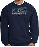 Ford Mustang LEGEND HONEYCOMB GRILLE Adult Pullover Sweatshirt – Navy, XL
