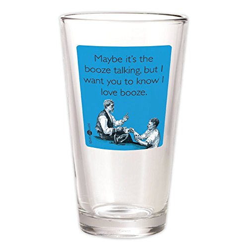 Algopix Similar Product 14 - Someecards "Booze Talking" Pint - Aqua