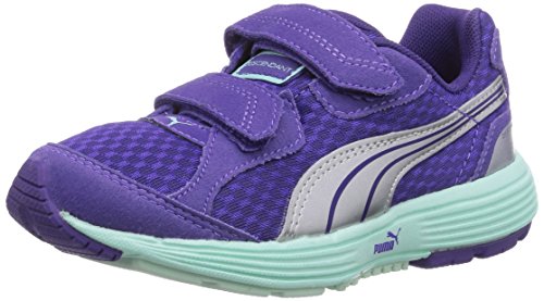 Puma Descendant V Kids - zapatillas deportivas de material sintético infantil, color Violeta, talla 26