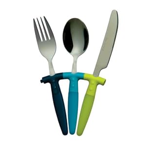 Premier Housewares 3-Piece 18/0 Children's Knife, Fork and Spoon Cutlery Set