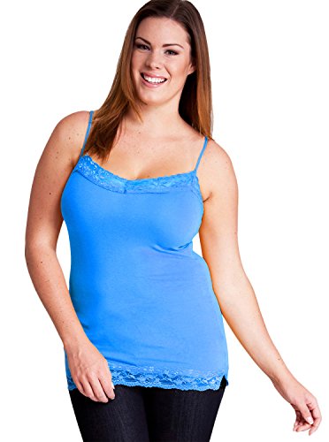 Woman Floral Lace Adjustable Spaghetti Strap Tank Top, Multiple Colors S-3X