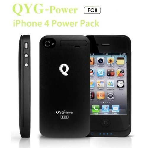 iPhone4専用薄型バッテリー内蔵ケース QYG-Power 1400mAh