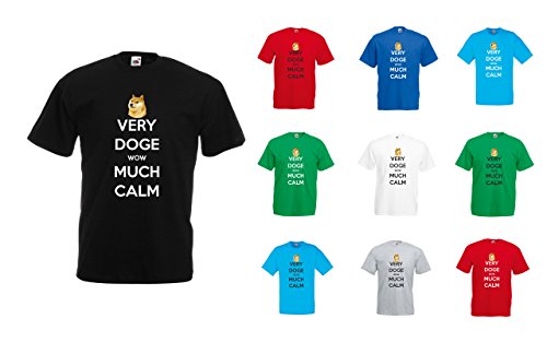 Very Doge Wow Much Calm , Adults Printed T-Shirt