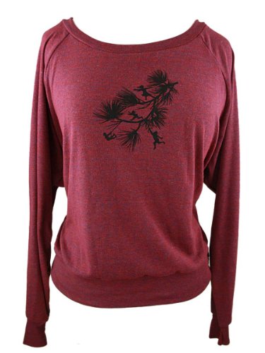 YogaColors Women's Black Heart Tri Blend Weight Raglan Pullover
