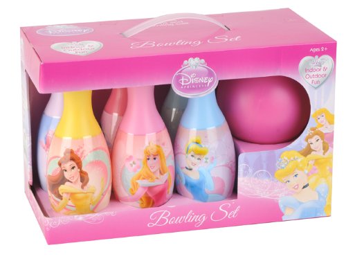 

Princess Bowling Set in Display Box include 6 Pins and Bowling Ball and Princess Trifold Wallet Set