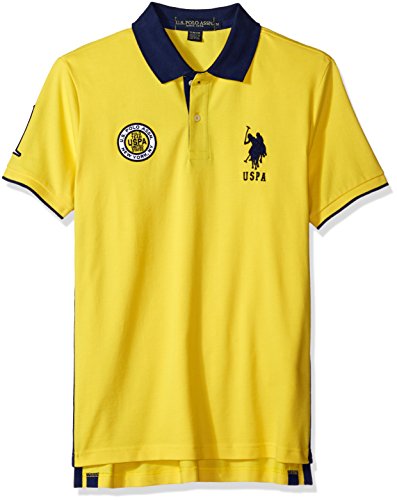 U.S. Polo Association Men's Slim Fit Solid Crest Polo