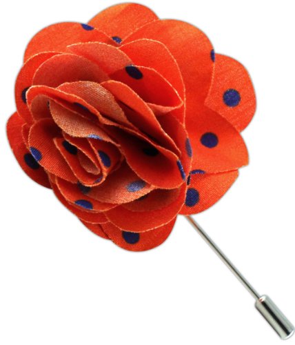 100% Cotton Dots Tangerine Lapel Pin