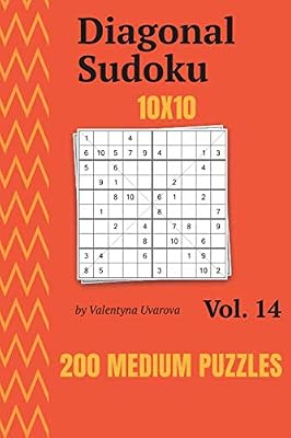 Diagonal Sudoku: 200 Medium Puzzles 10x10 vol. 14