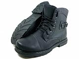 Kids Boys Calf High Black Military Style Lace Up Side Zip Boots Conal By D Aldo
