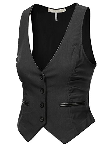 J.TOMSON Womens Button Down Vest