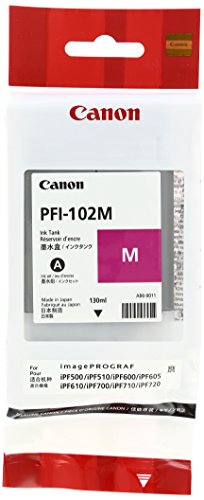 Canon 0897B001AA 0897B001(PFI-102) Ink, 130 mL, Magenta