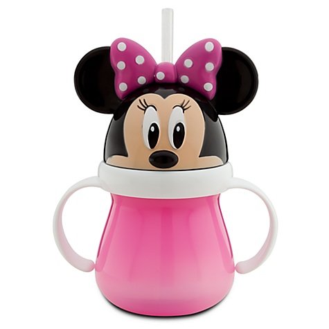 Minnie Mouse Head Cup with Handle and Straw - Minnie Mouse Kids Cup by Disney
