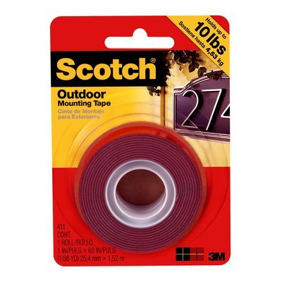 

Scotch(R) Outdoor Mounting Tape 411P, 1 in x 5 ft