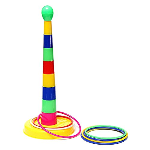 Kids Child Outdoor Plastic Ring Detachable Ring Toss Quoits Game Toy