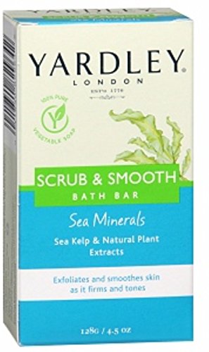 Yardley London Bath Bar, Scrub and Smooth, Sea Minerals 4.5 oz (128 g)