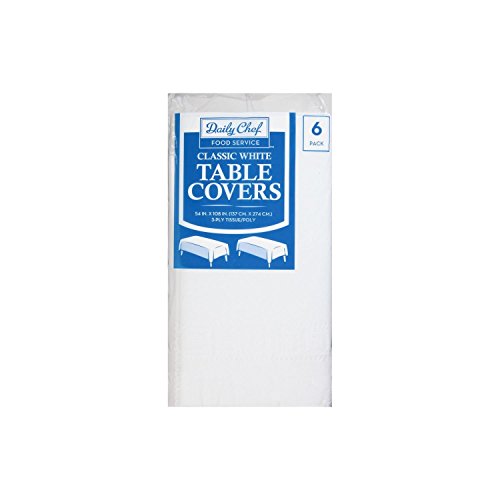 Daily Chef, 3-Ply Tissue Paper Table Covers, White (6ct.)