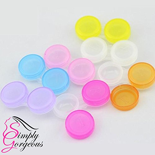 10 X Sets of Simply Gorgeous Plastic Contact Lens Storage Soaking Cases L + R
