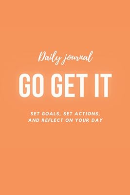 Daily goal setting diary. Set your goals and your actions for the day to help you achieve those goals. At the end of the day take time to reflect.