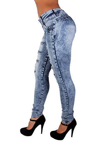 Style G675P- Plus Size, Colombian Design, Butt Lift, Ripped Skinny Jeans