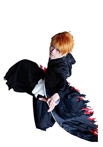 Nouqi® Mens Japanese Anime Black Cosplay Costume Set M Size CC37A-M