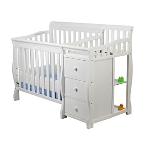 Dream On Me Jayden 2 in 1 Convertible Portable Crib with Changer