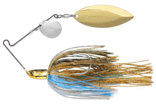 Terminator T1 Spinnerbait-Colorado/Willow, Nickel/Gold Blade (Bluegill, 3/8-Ounce)