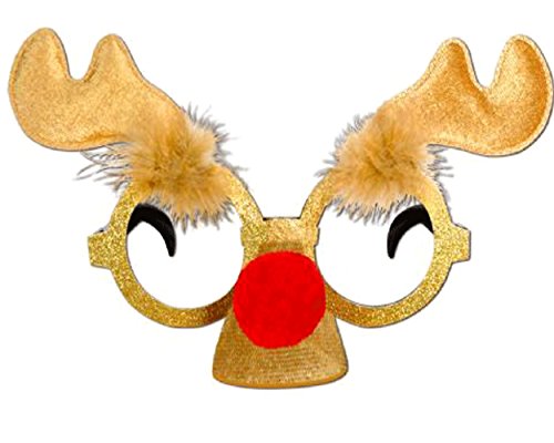Reindeer Glitter Rudolph Eyeglasses Ugly Sweater Party Christmas X Mas sunglasses