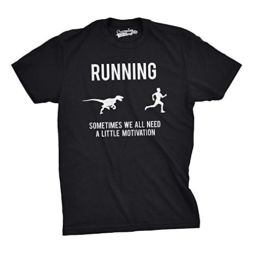 Running Motivation Raptor Shirt Funny Dinosaur Tee to Motivate Runners