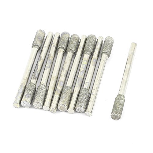 

3mm Shank 4mm Cylinder Head Mounted Points Grinding Bit 10 Pcs