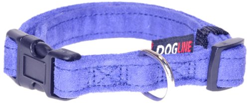 

Dogline 13 to 21-Inch Comfort Microfiber Soft Padded Pet Puppy Dog Collar with Nylon Reinforcement, Medium, 3/4-Inch Wide, Purple