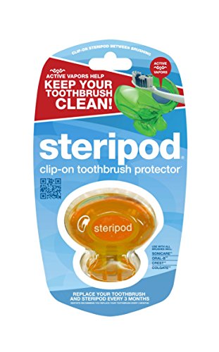 Steripod (Single Pack Orange) Clip-On Toothbrush Protector