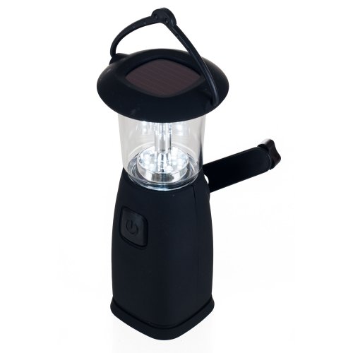 Whetstone 6 LED Solar and Dynamo Powered Camping Lantern, Black