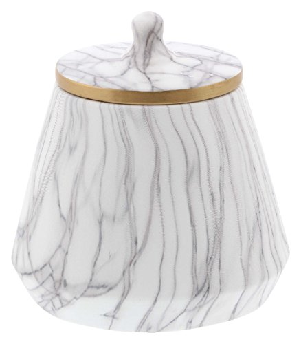 Algopix Similar Product 18 - Benzara Graceful Marble Oval Jar
