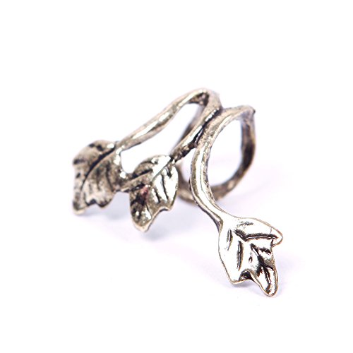 1pcs Vintage Alloy Earrings Stud Leaf Design Earring Ear Cuff Wrap Clip Ear Ring Bronze