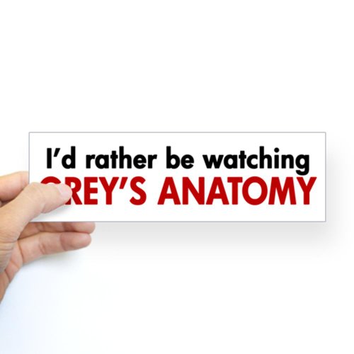 CafePress Sticker (Bumper) - Grey's Anatomy Fan Sticker (Bumper) - White