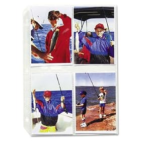 Clear Photo Pagesfor 8, 3-1/2x5 Photos, 3-Hole Punched, 11-1/4 x 8-1/2, 50/Box