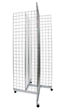 Algopix Similar Product 20 - Chrome 4Way Wire Grid Tower with Base