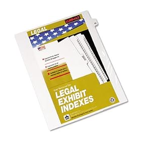 80000 Series Legal Index Dividers, Side Tab, Printed 53, 25/Pack