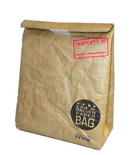 Handi Reusable Brown Paper Lunch Bag Insulated with Velcro Closure