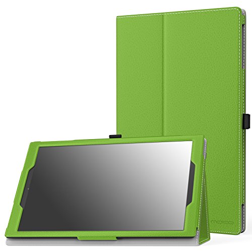 MoKo Case for Fire HD 10 - Slim Folding Cover with Auto Wake / Sleep for Amazon Kindle Fire HD 10.1 Inch Display Tablet (2015 Release Only), GREEN